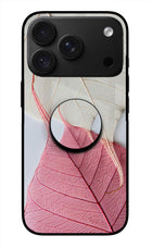 White Pink Leaf iPhone 18 Pro Max Pop Case by Casekaro