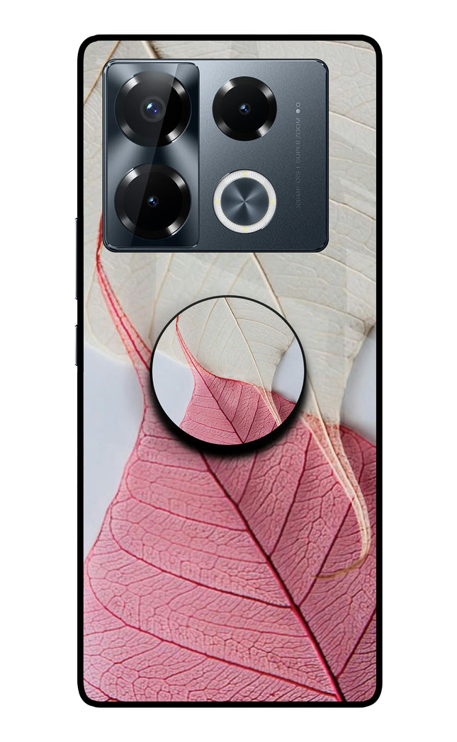 White Pink Leaf Infinix Note 40 Pro 5G Pop Case by Casekaro