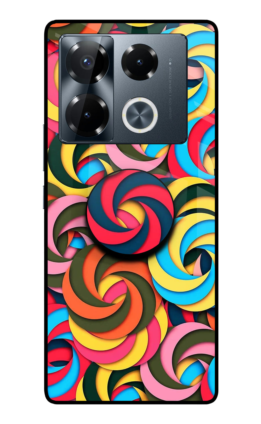 Spiral Pattern Infinix Note 40 Pro 5G Pop Case, Glass case