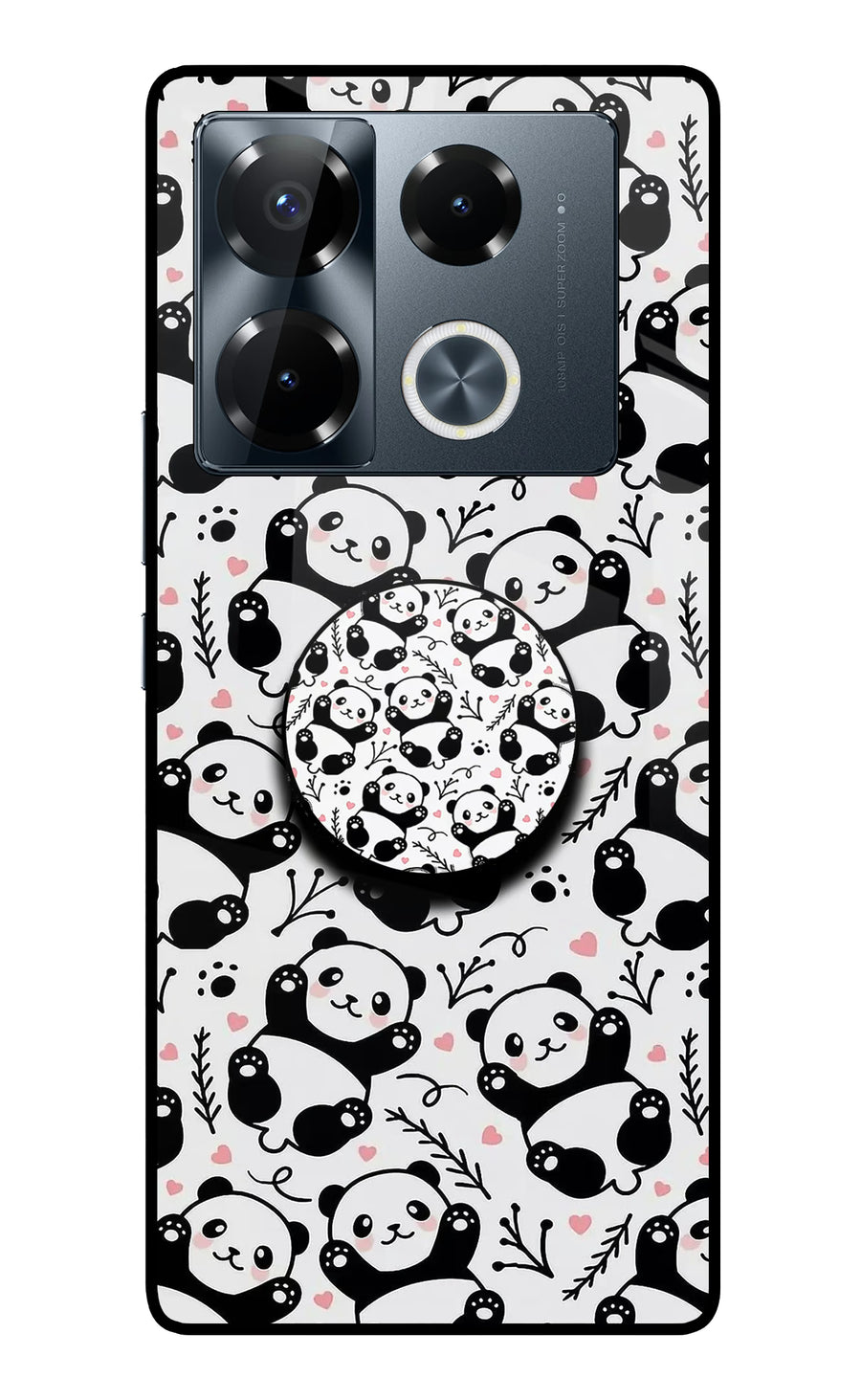 Cute Panda Infinix Note 40 Pro 5G Pop Case, Glass case