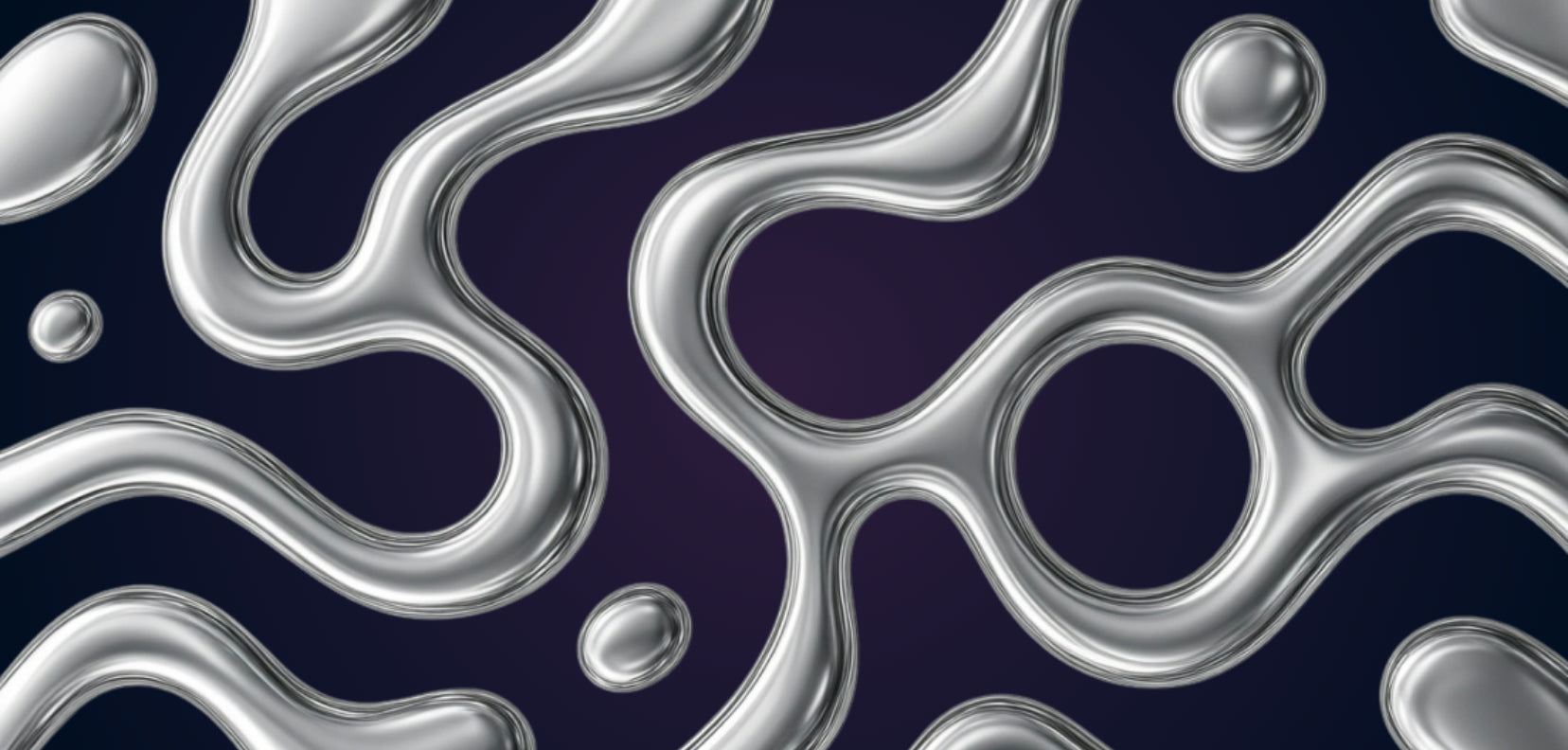 Liquid Metal mousepad design - 23x11 inch large gaming desk mat by Casekaro