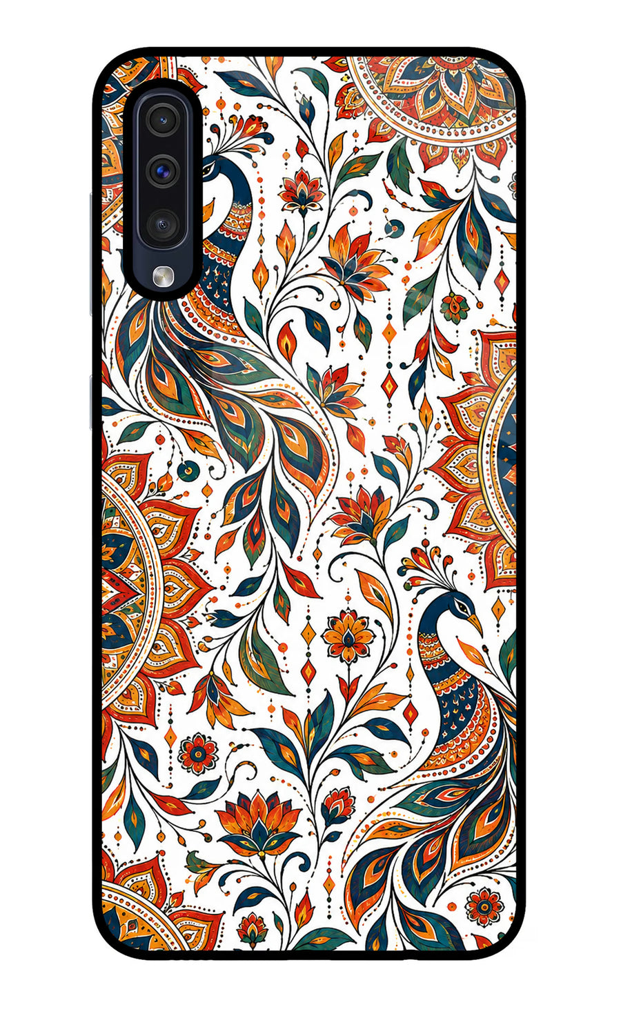 White Mayura Samsung A50/A50s/A30s Back Cover, Metal case
