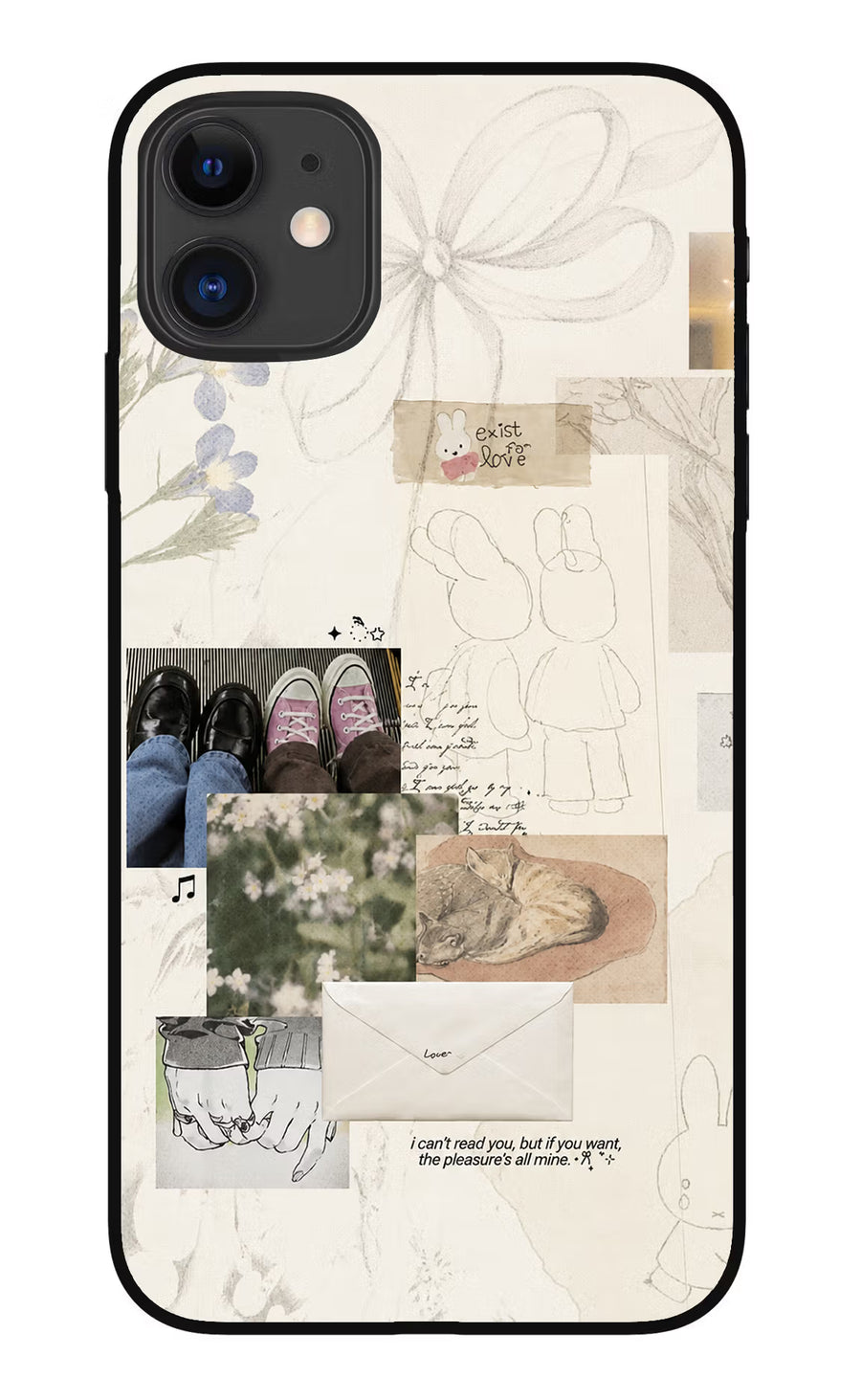 Soft Aesthetic iPhone 11 Back Cover, Metal case