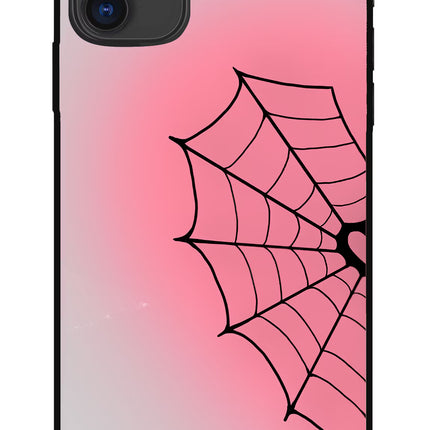 Pink Web iPhone 11 Metal Case Back Cover by Casekaro