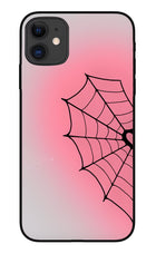 Pink Web iPhone 11 Metal Case Back Cover by Casekaro