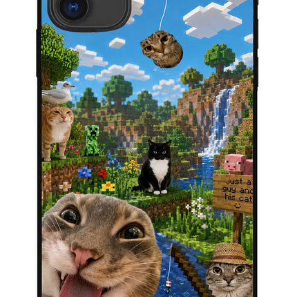 Minecraft Cat Chaos iPhone 11 Metal Case Back Cover by Casekaro