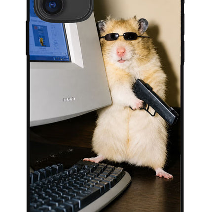 Hacker Hamster iPhone 11 Metal Case Back Cover by Casekaro