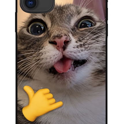 Silly Cat Call iPhone 11 Metal Case Back Cover by Casekaro