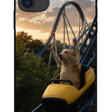 Rollercoaster Dog iPhone 11 Metal Case Back Cover by Casekaro