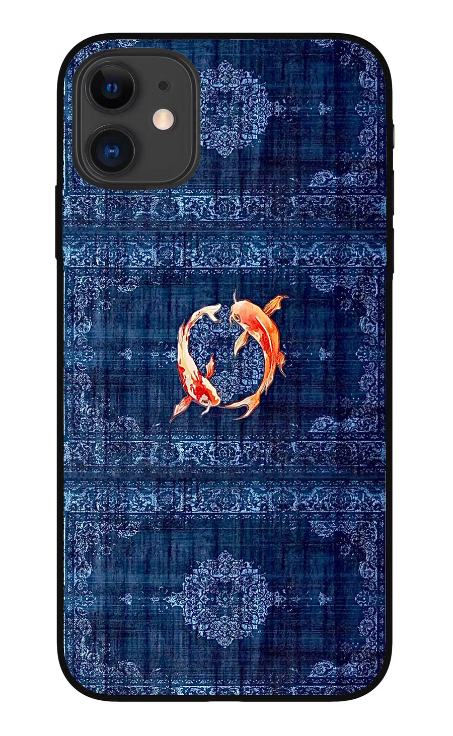 Koi Blue iPhone 11 Back Cover, Metal case