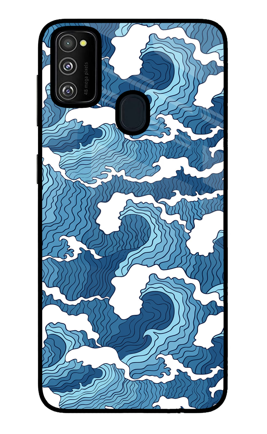 Blue Waves Samsung M30s Back Cover, Metal case