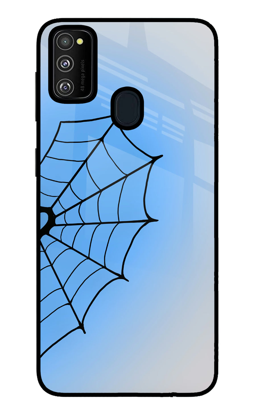 Blue Web Samsung M30s Back Cover, Metal case