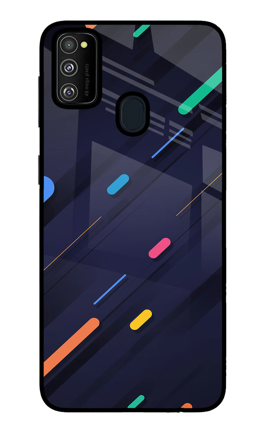 Abstract Design Samsung M21 2020 Back Cover, Metal case