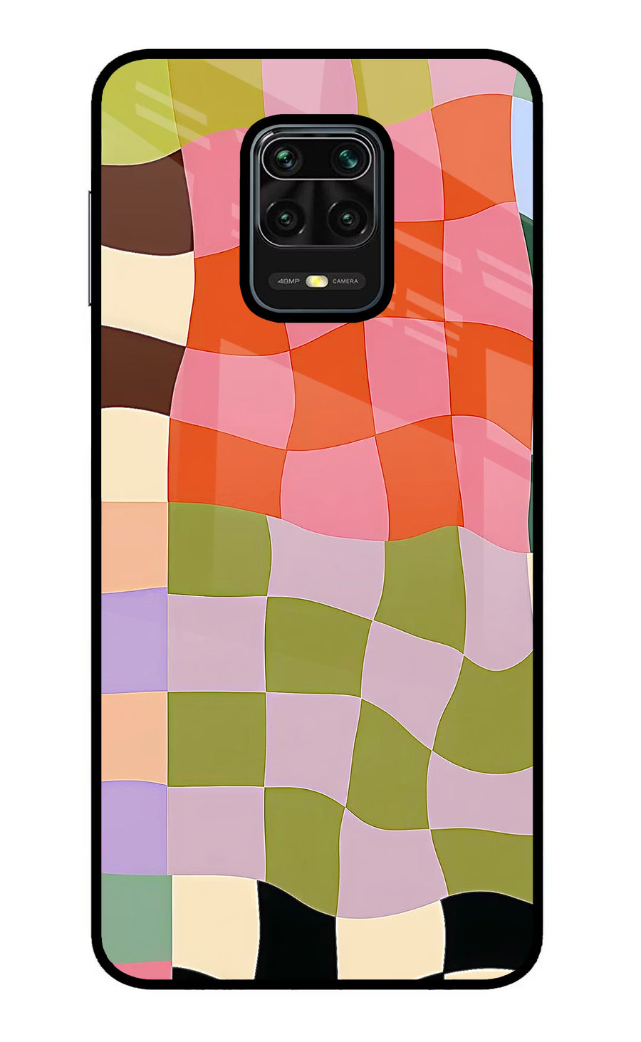 Wavy Grid Redmi Note 9 Pro/Pro Max Back Cover, Metal case