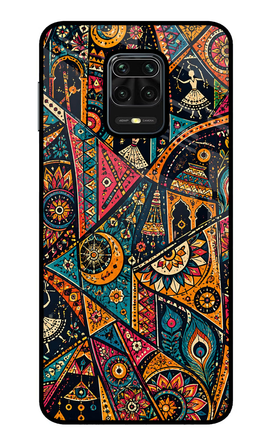 Folk Print Redmi Note 9 Pro/Pro Max Back Cover, Metal case