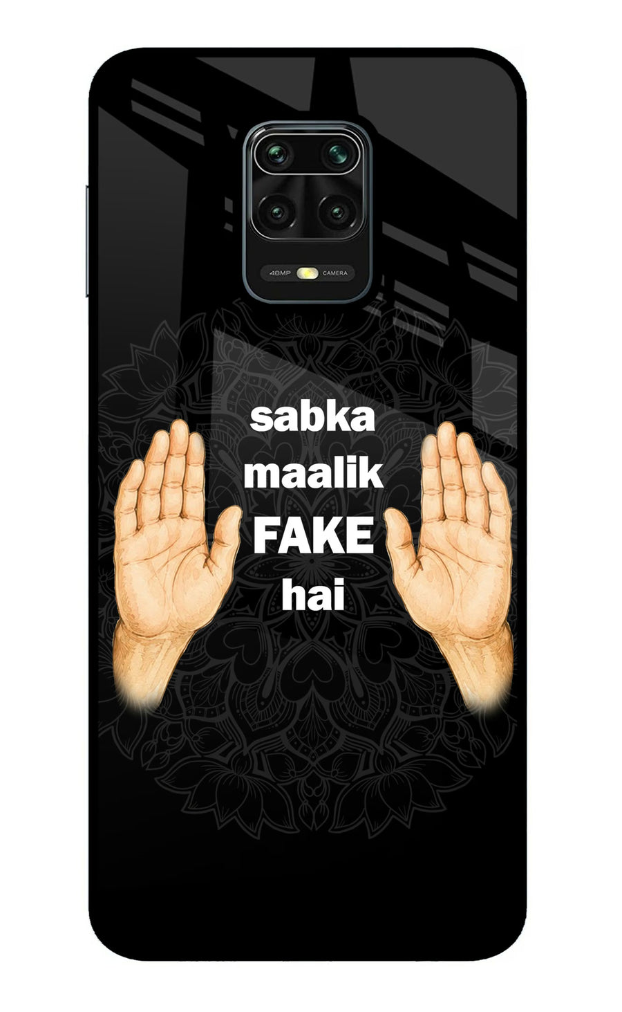 Sabka Malik Fake Redmi Note 9 Pro/Pro Max Back Cover, Metal case