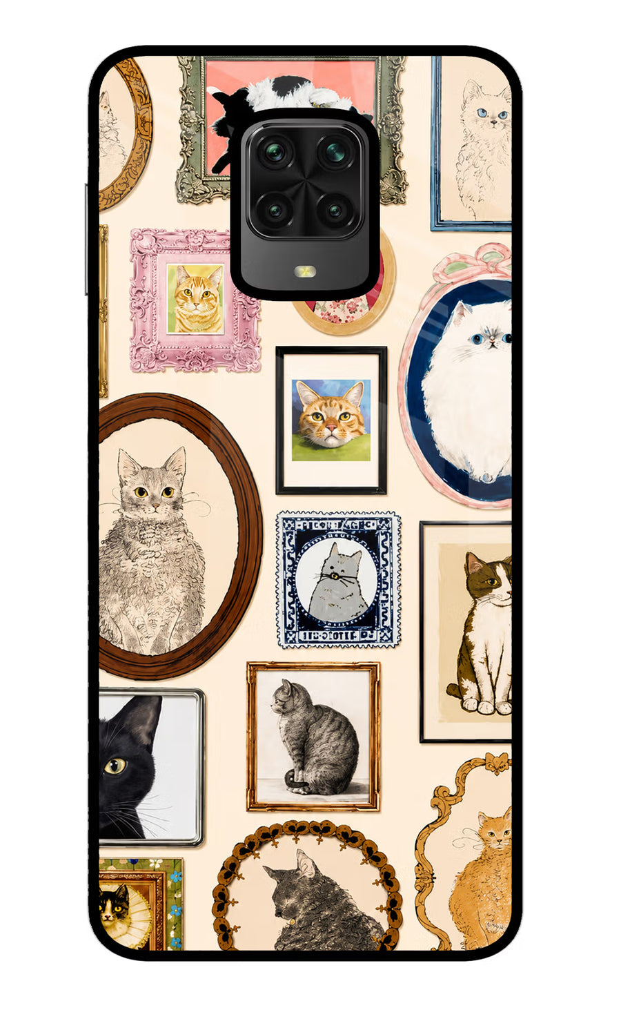 Mirror Cats Poco M2 Pro Back Cover, Metal case