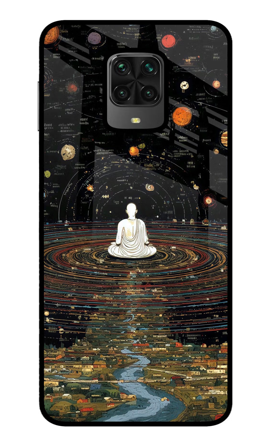 Space Monk Poco M2 Pro Back Cover, Metal case