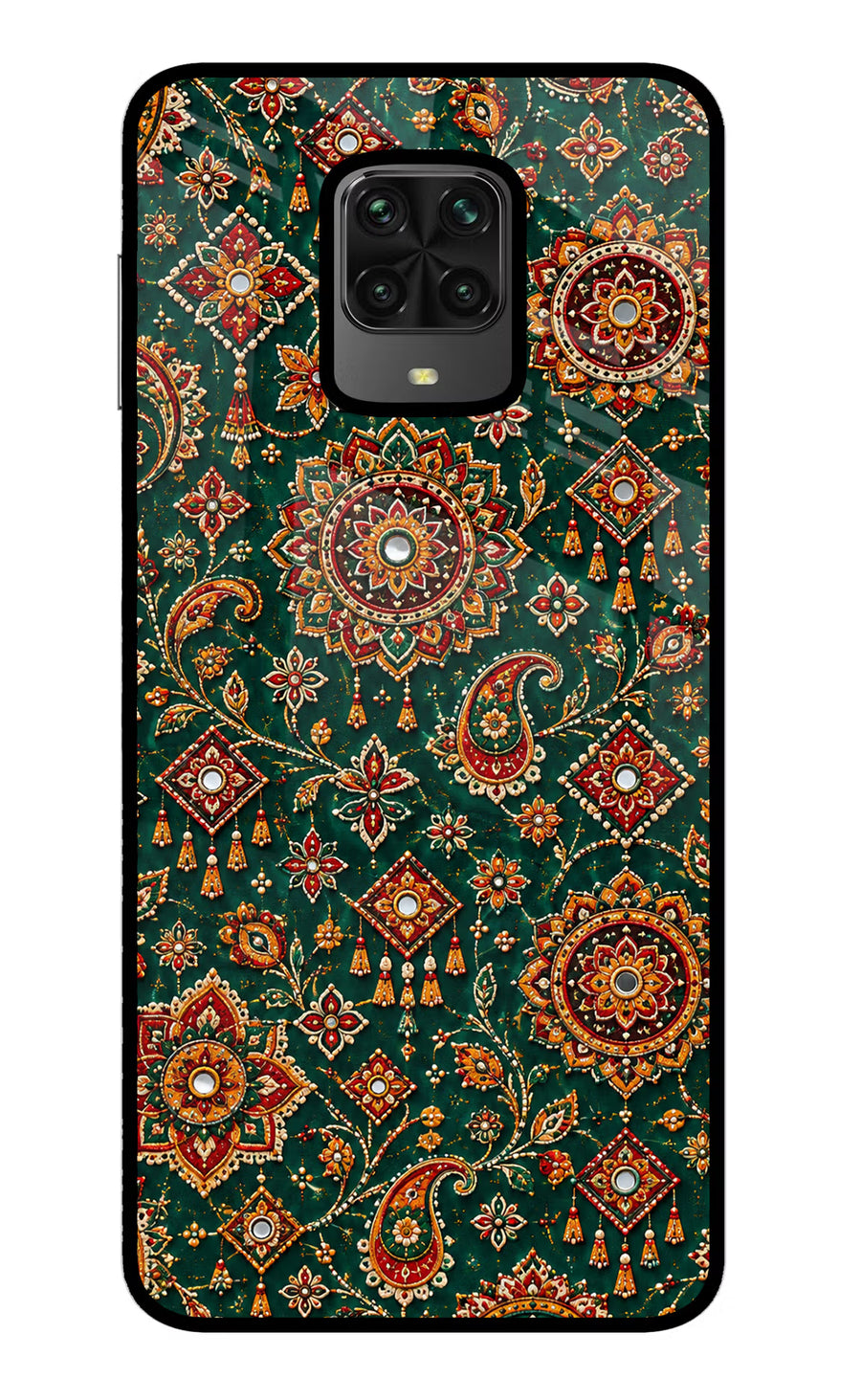 Green Pataka Poco M2 Pro Back Cover, Metal case