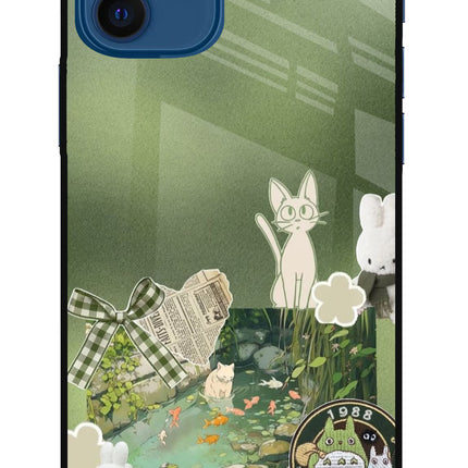Aesthetic anime iPhone 12 Metal Case Back Cover by Casekaro
