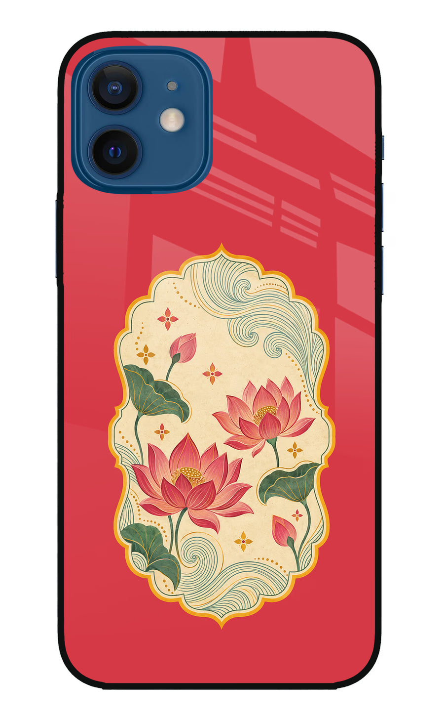 Pink Lotus iPhone 12 Back Cover, Metal case