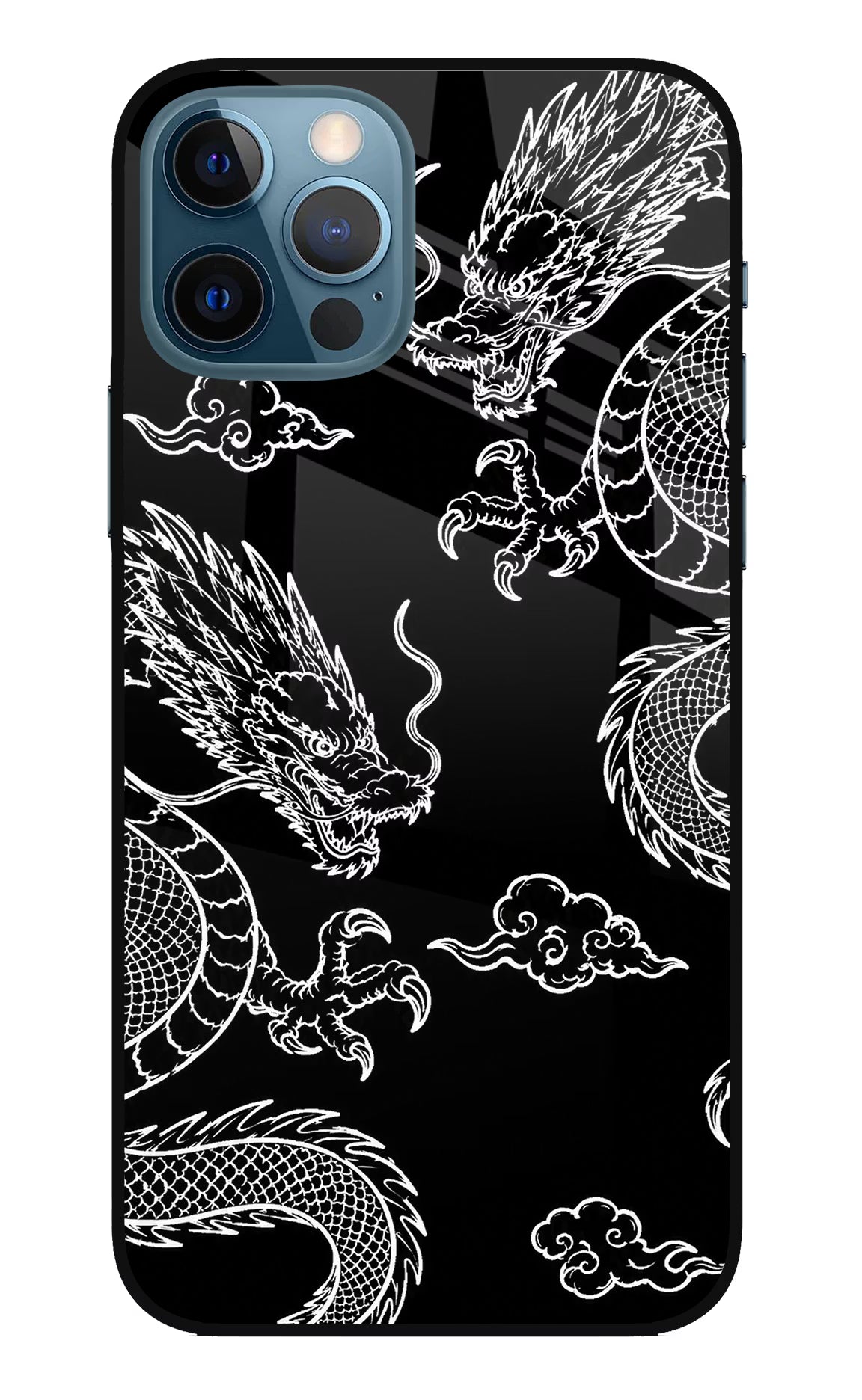 Twin Dragons iPhone 12 Pro Metal Case Back Cover by Casekaro