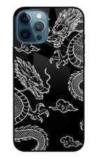 Twin Dragons iPhone 12 Pro Max Metal Case Back Cover by Casekaro