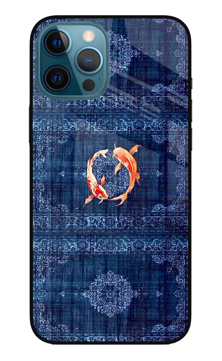 Koi Blue iPhone 12 Pro Max Back Cover, Metal case