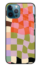 Wavy Grid iPhone 12 Pro Max Metal Case Back Cover by Casekaro