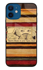 Vinyl Stripes iPhone 12 Mini Metal Case Back Cover by Casekaro