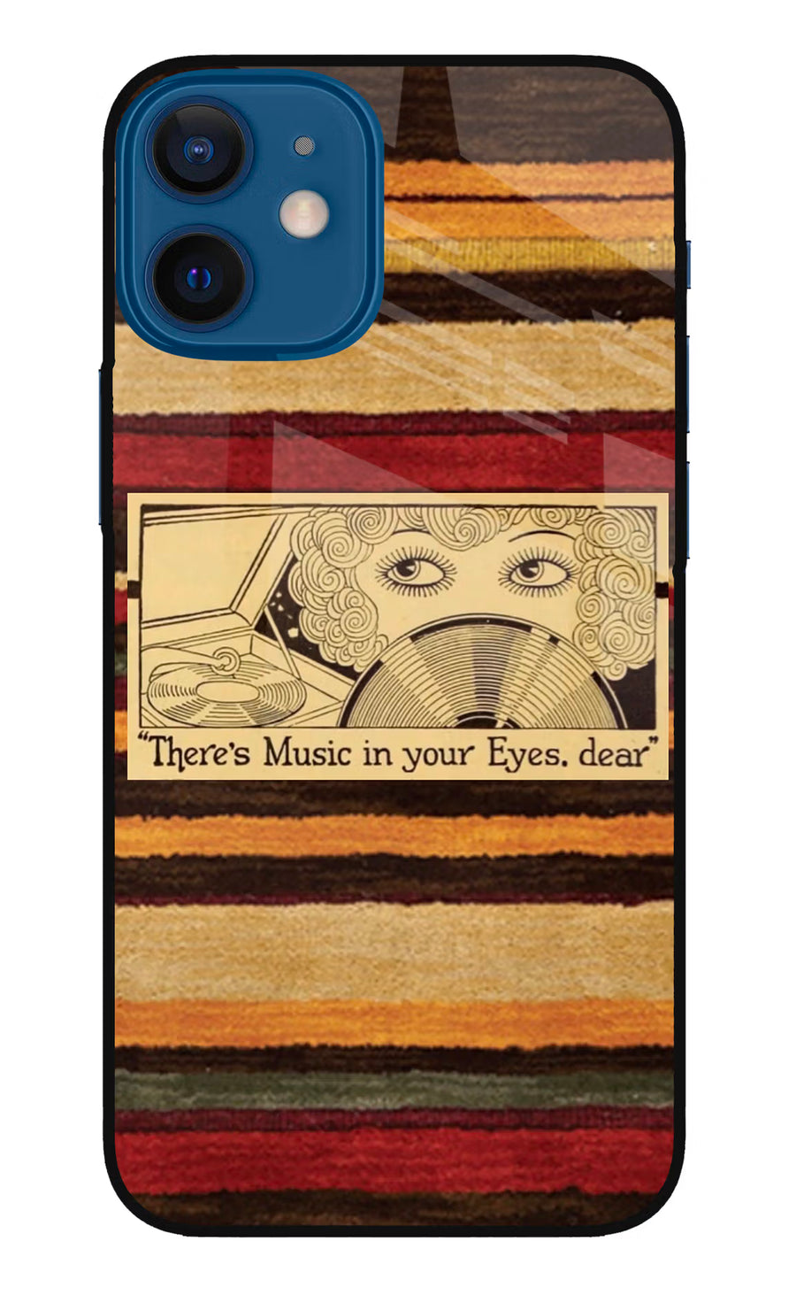 Vinyl Stripes iPhone 12 Mini Back Cover, Metal case