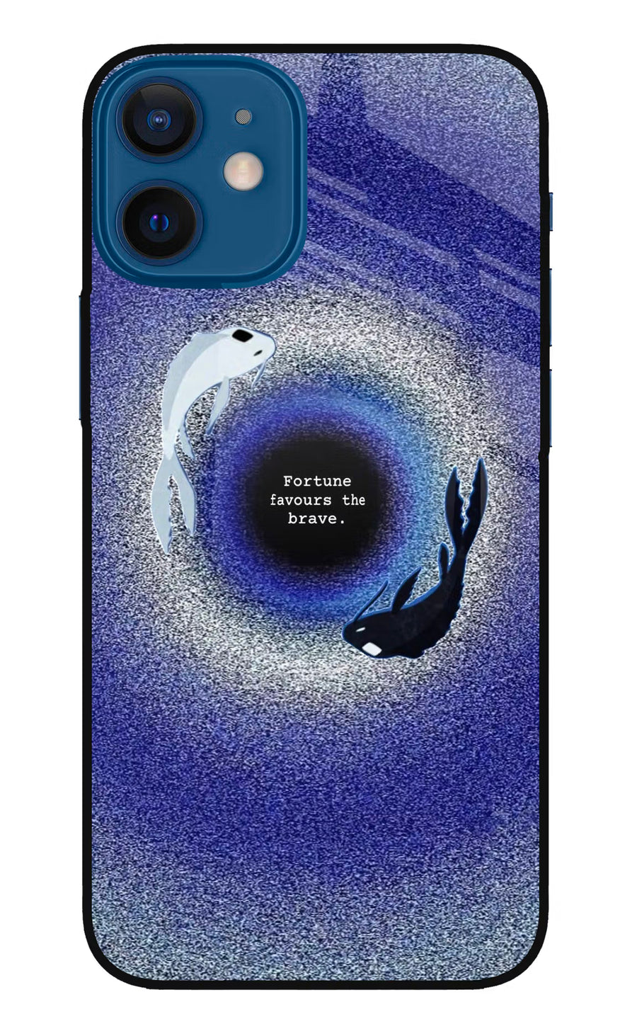 Dark Koi iPhone 12 Mini Back Cover, Metal case