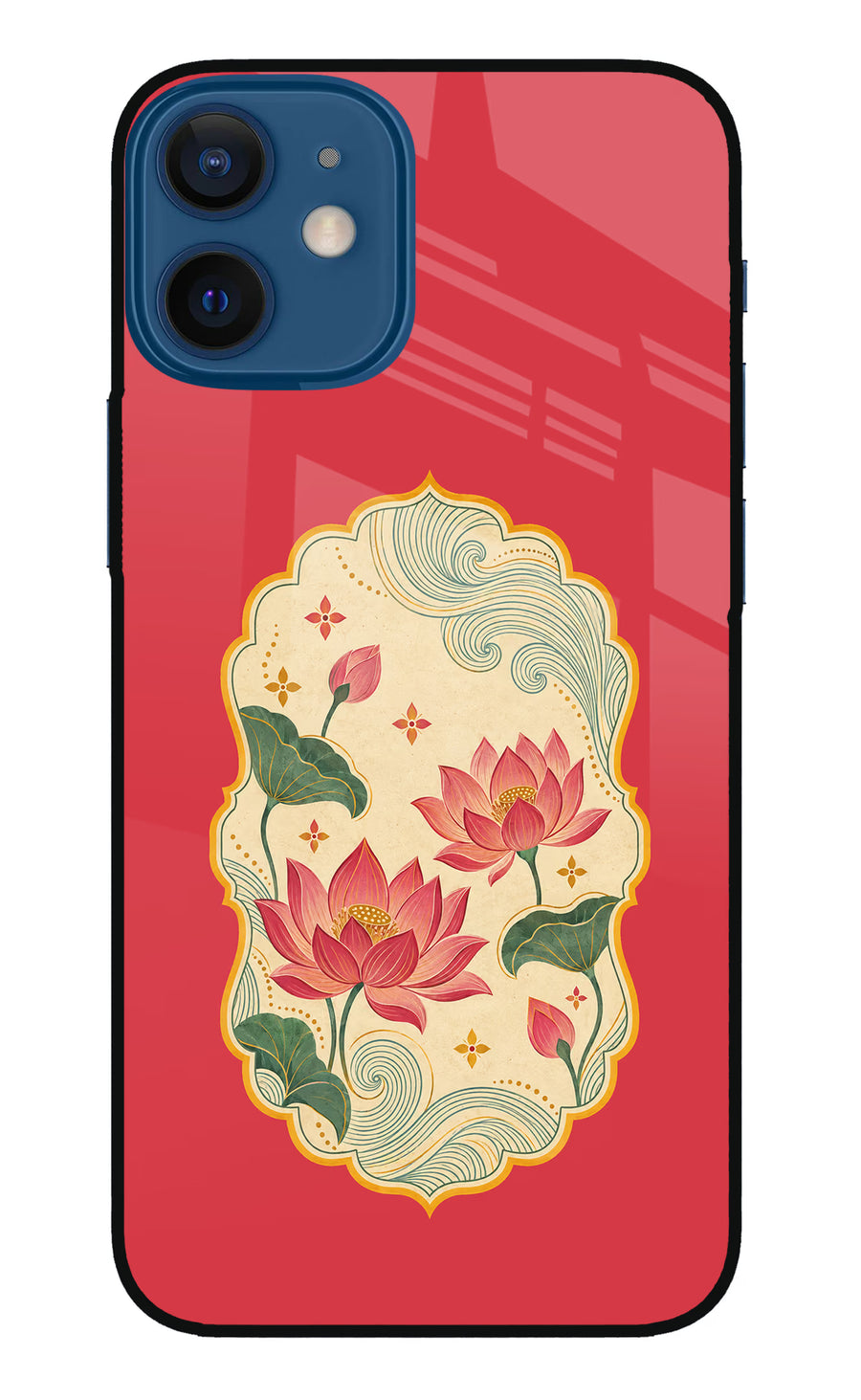Pink Lotus iPhone 12 Mini Back Cover, Metal case