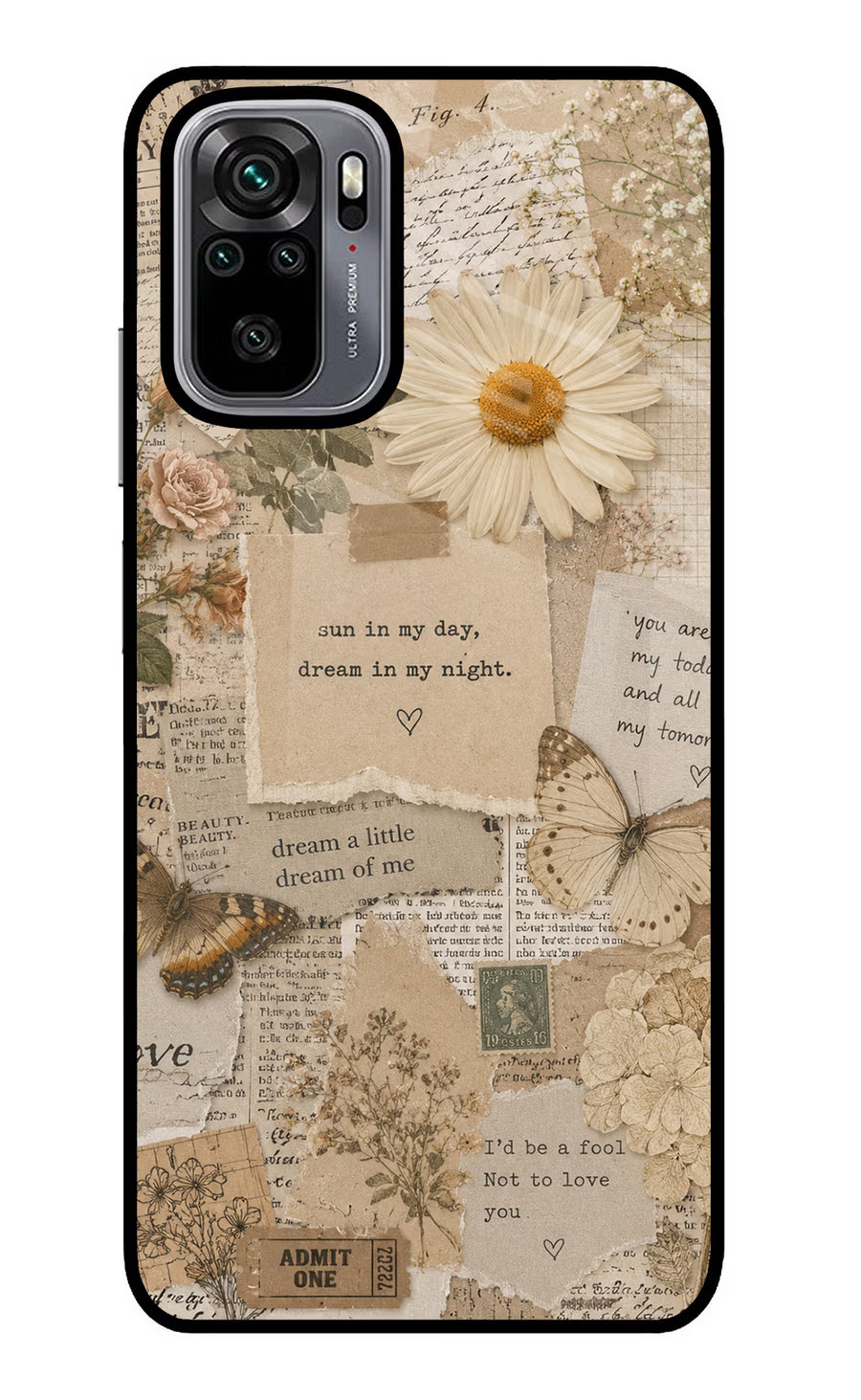 Vintage case Redmi Note 10/10S Back Cover, Metal case