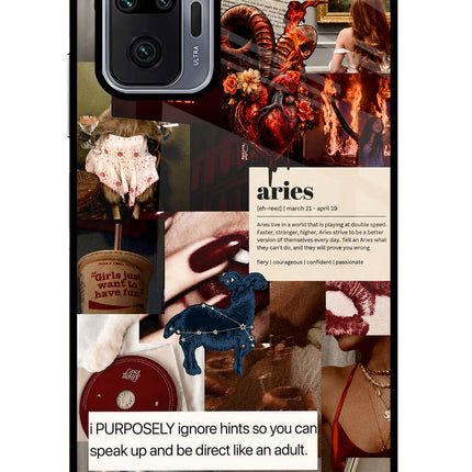 Zodiac Aries Redmi Note 10 Pro Max Metal Case Back Cover by Casekaro