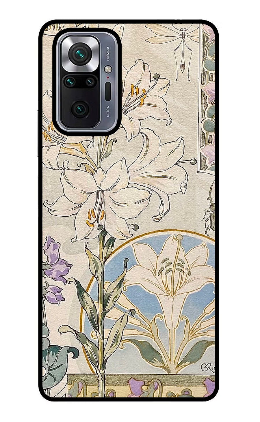 White Lily Redmi Note 10 Pro Max Back Cover, Metal case
