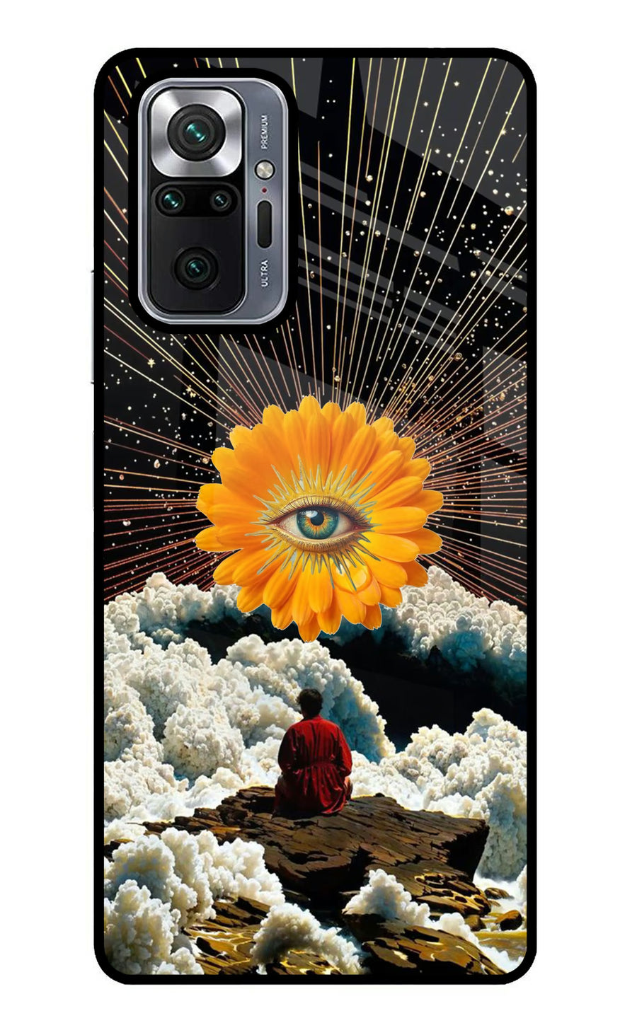 Cosmic Flower Redmi Note 10 Pro Max Back Cover, Metal case