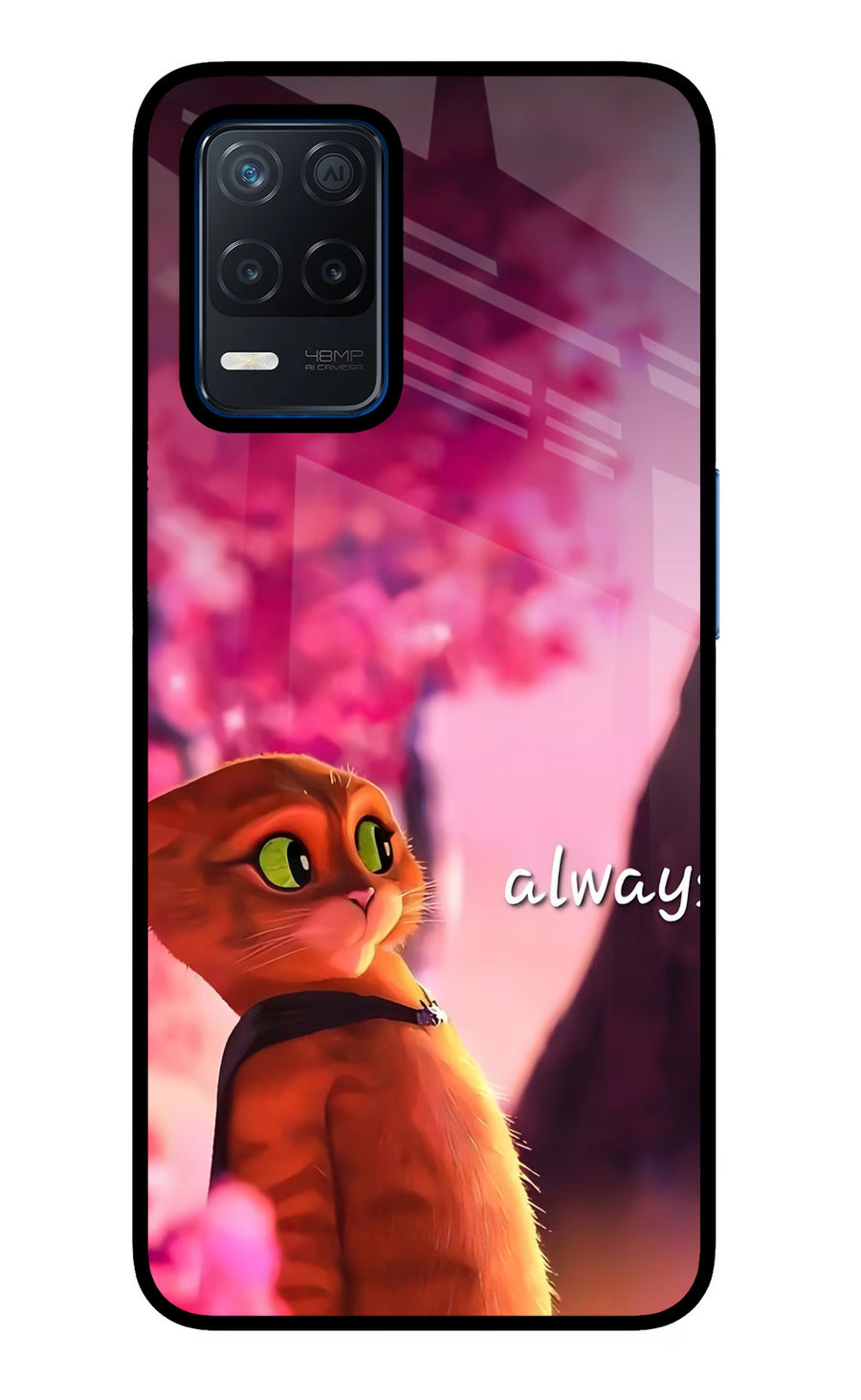 Always Cat Realme Narzo 30 5G Back Cover, Metal case