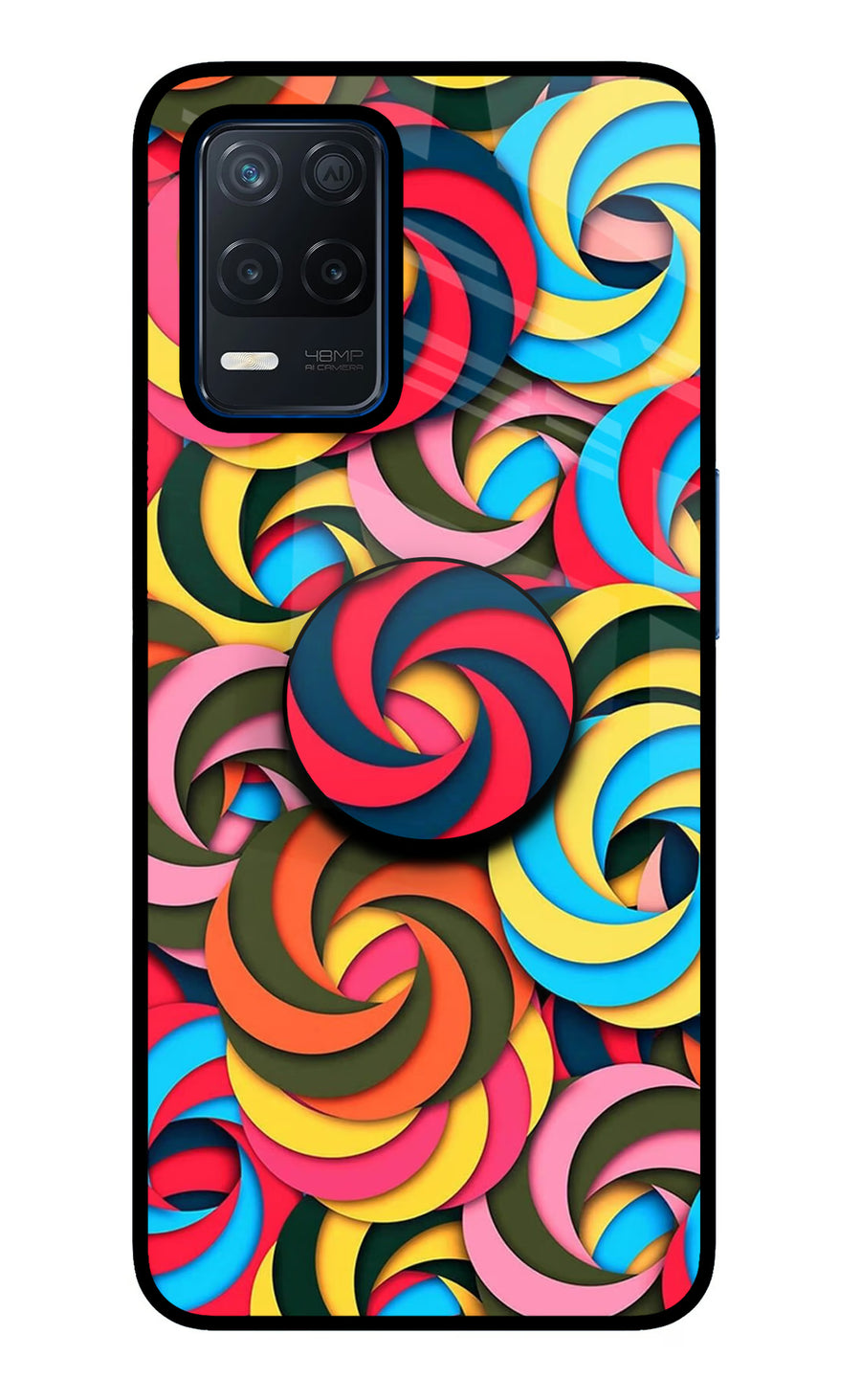 Spiral Pattern Realme Narzo 30 5G Pop Case, Metal case