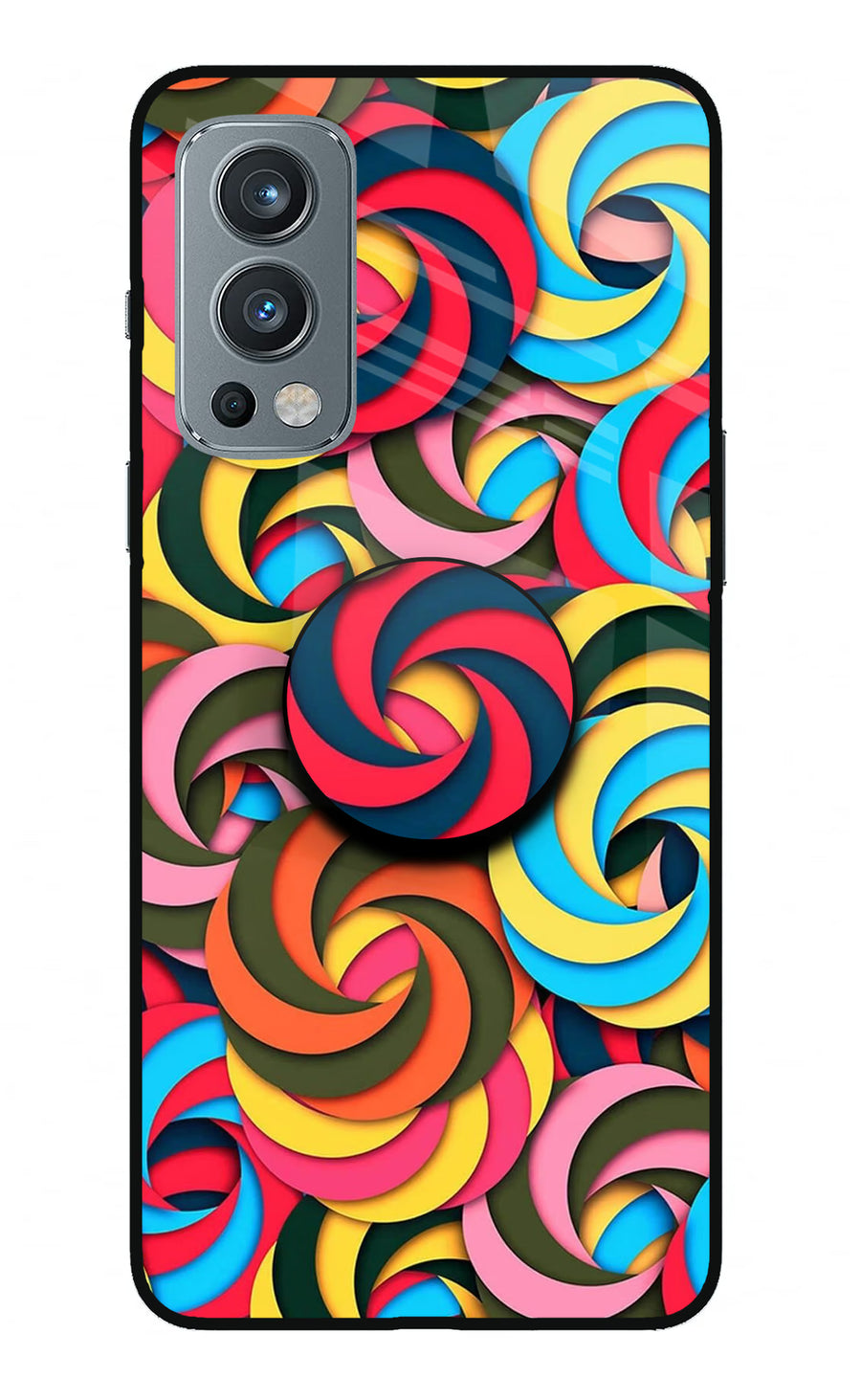 Spiral Pattern OnePlus Nord 2 5G Pop Case, Metal case