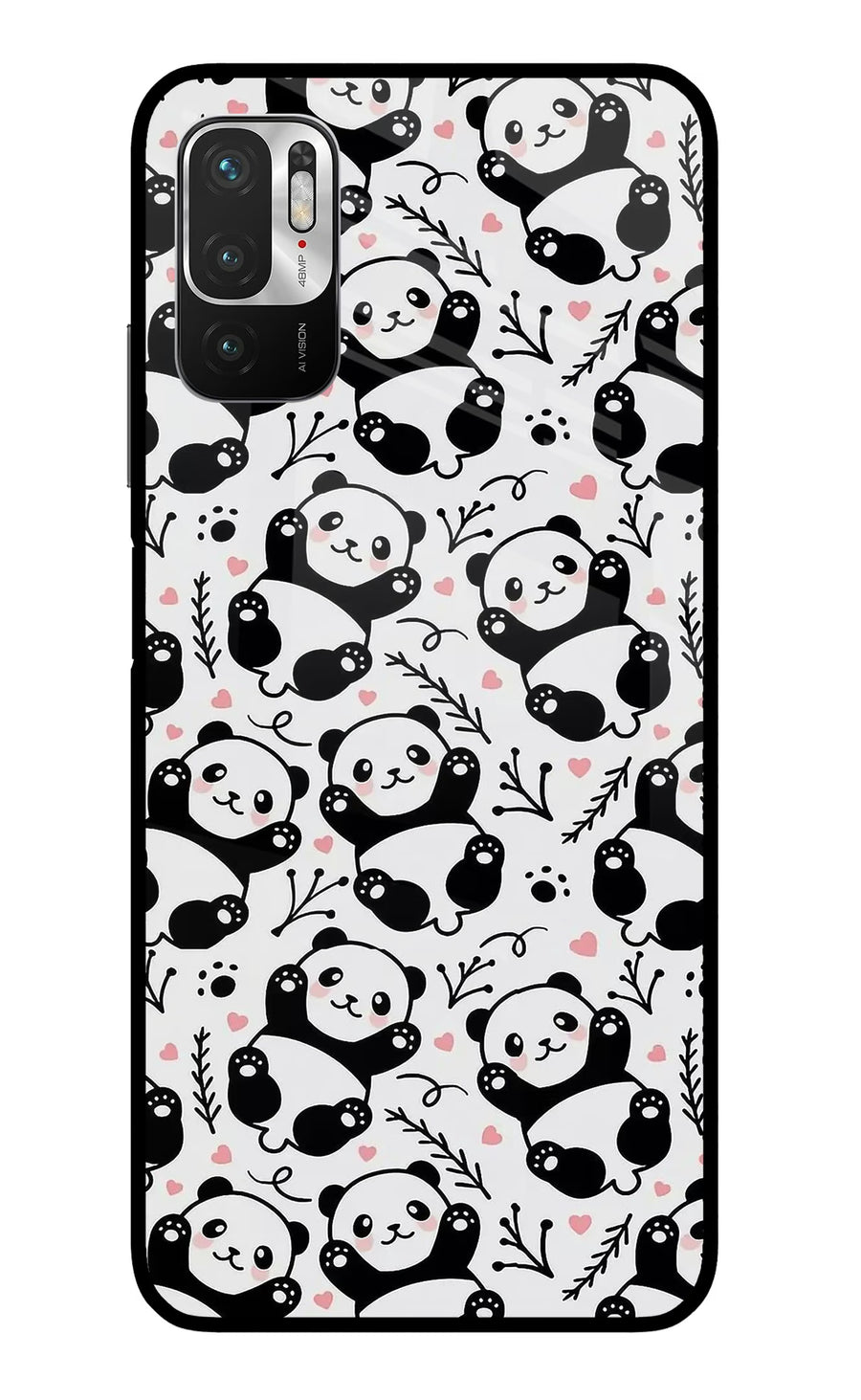 Cute Panda Redmi Note 10T 5G Back Cover, Metal case