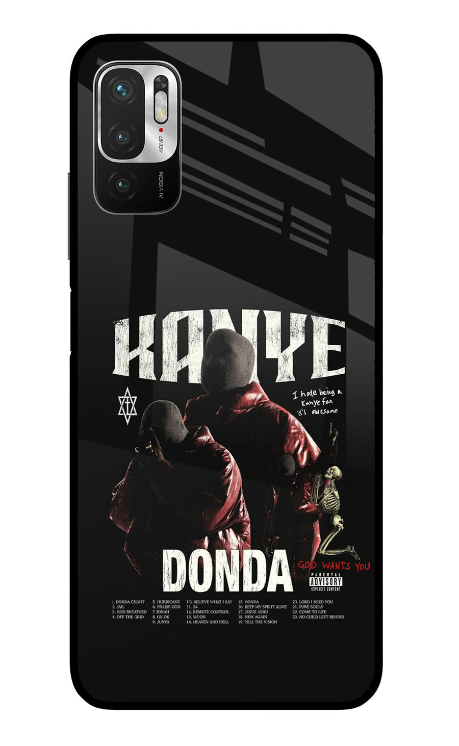 Donda Kanye West Redmi Note 10T 5G Back Cover, Metal case
