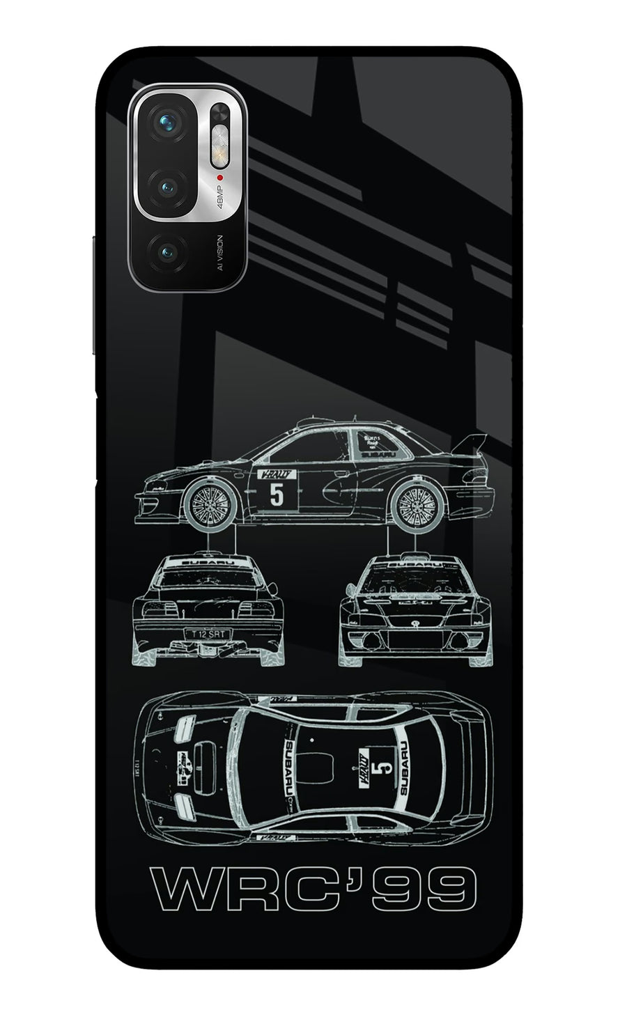 WRC'99 Redmi Note 10T 5G Back Cover, Metal case