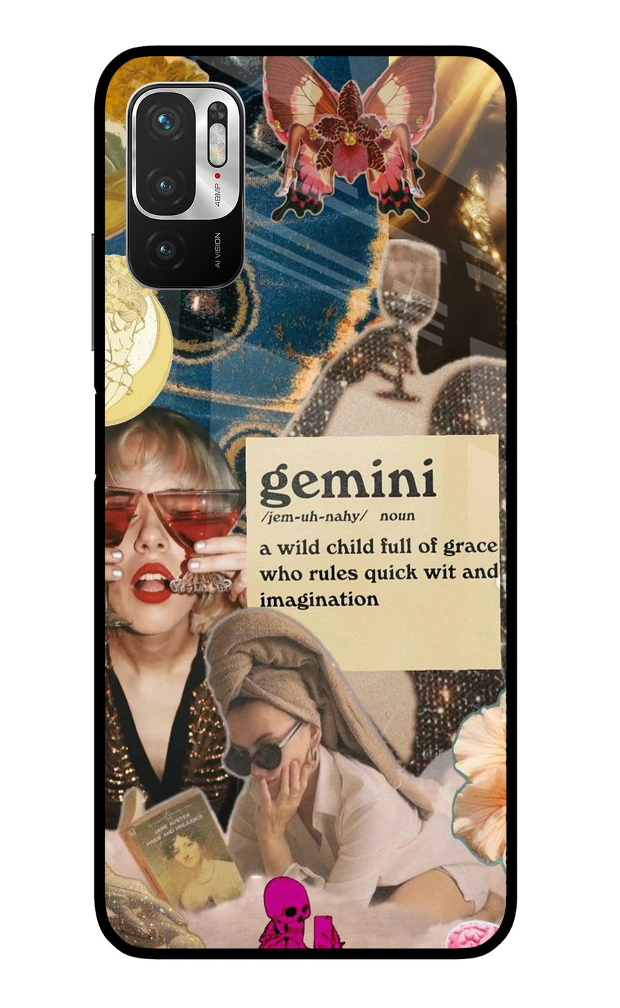Gemini Zodiac Redmi Note 10T 5G Back Cover, Metal case