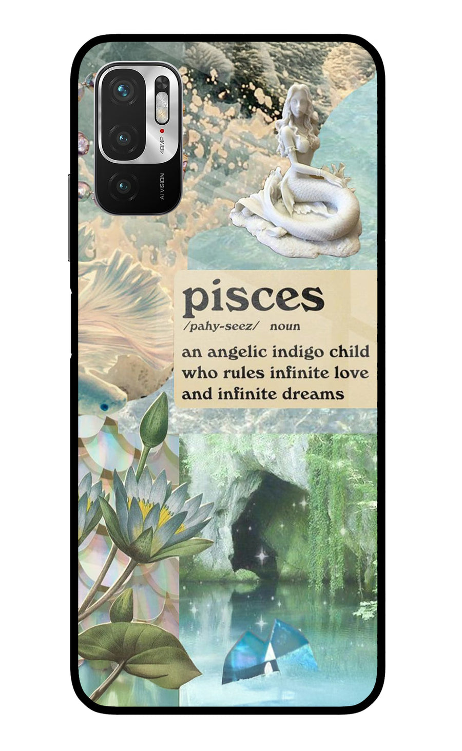Pisces Zodiac Redmi Note 10T 5G Back Cover, Metal case
