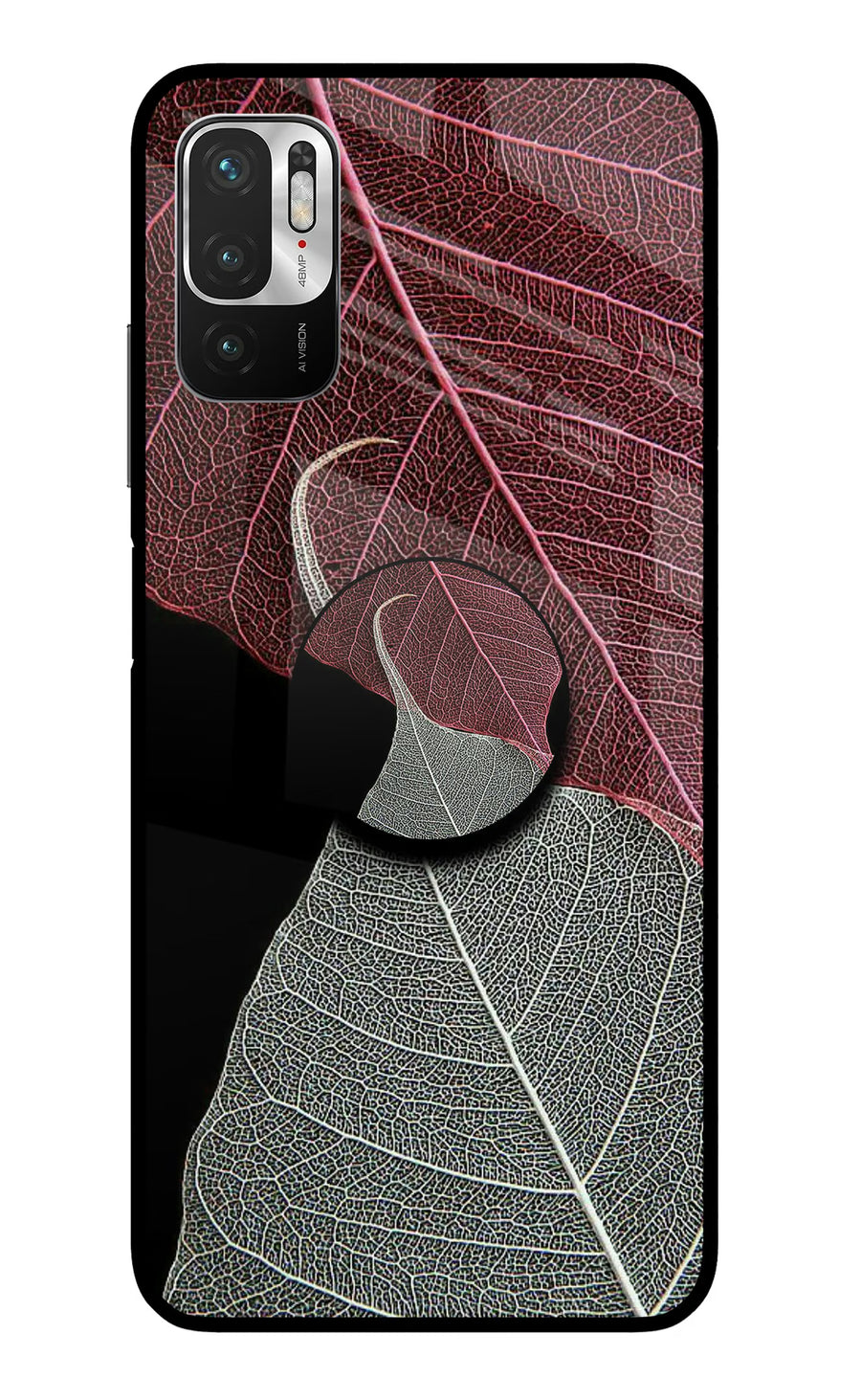 Leaf Pattern Redmi Note 10T 5G Pop Case, Metal case
