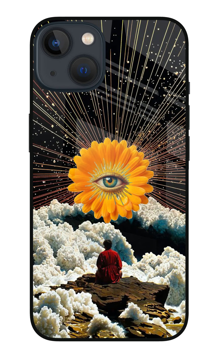 Cosmic Flower iPhone 13 Back Cover, Metal case