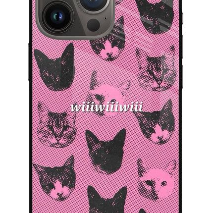 Pink Cats iPhone 13 Pro Metal Case Back Cover by Casekaro