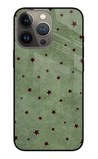 Green Stars iPhone 13 Pro Metal Case Back Cover by Casekaro