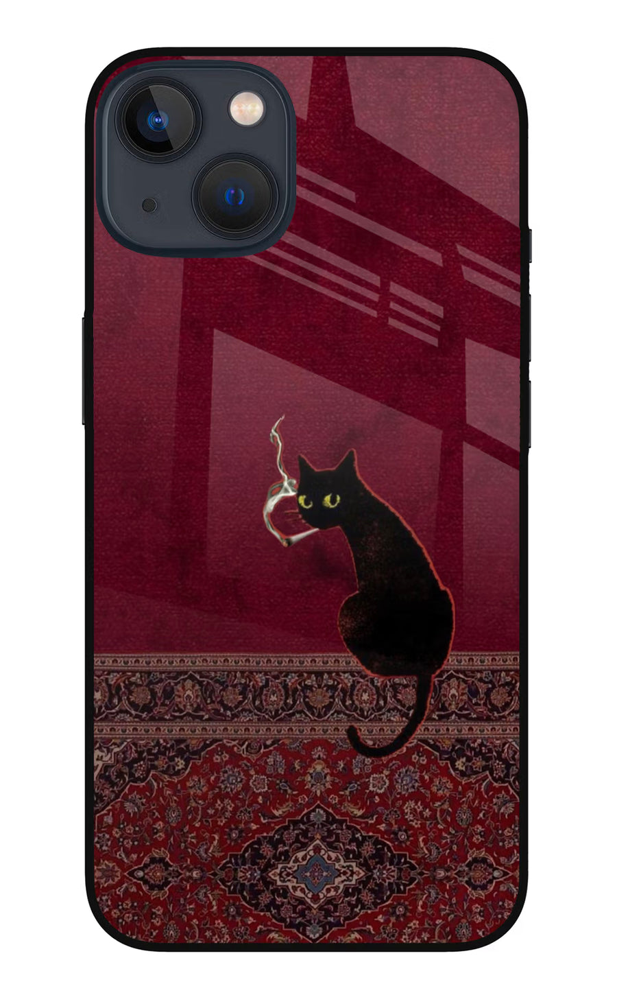 Midnight Cat iPhone 13 Mini Back Cover, Metal case
